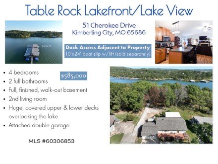 51 Cherokee, Kimberling City, MO 65686
